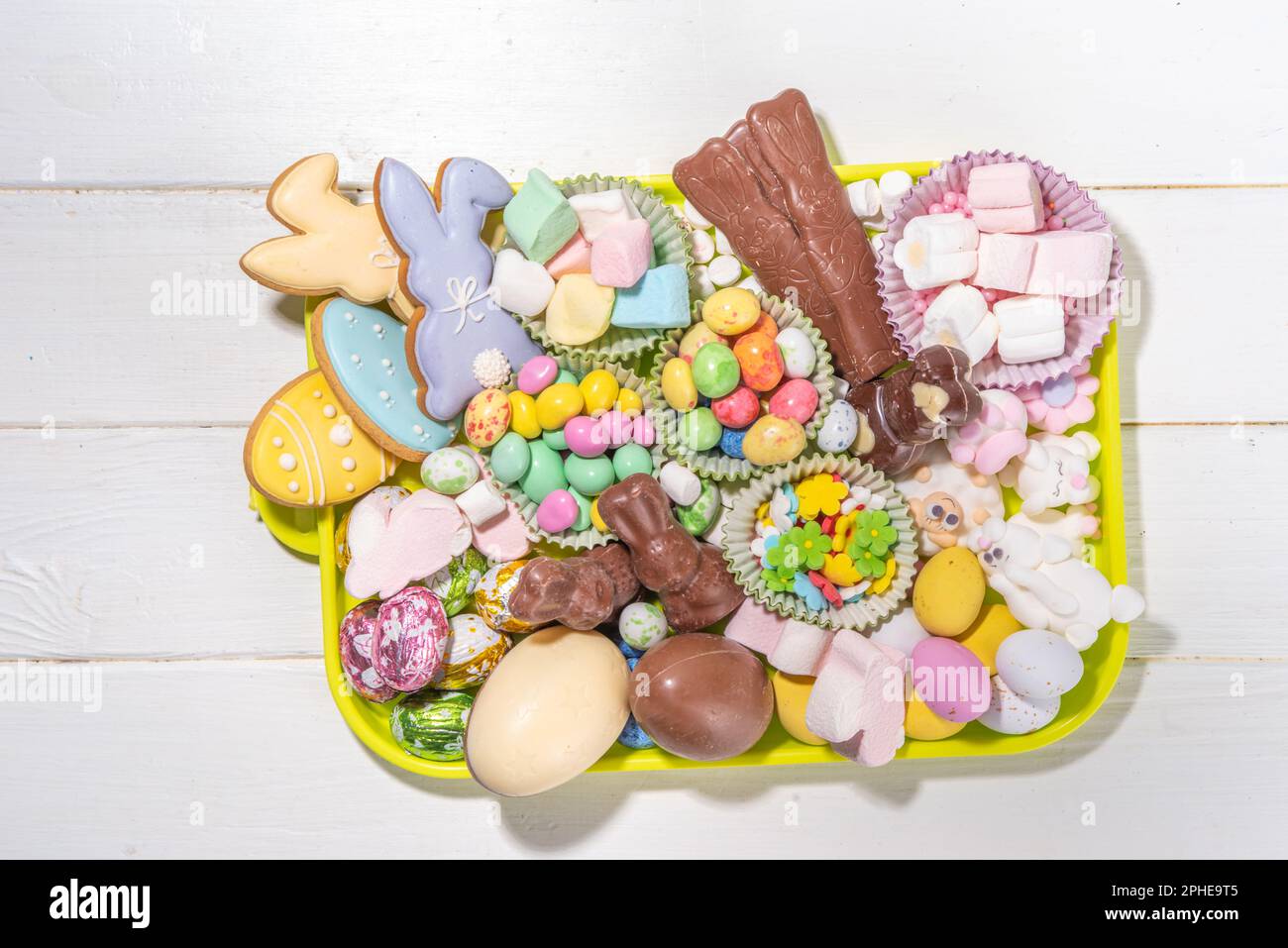 Easter charcuterie board. Sweet Easter party, kids holiday treats