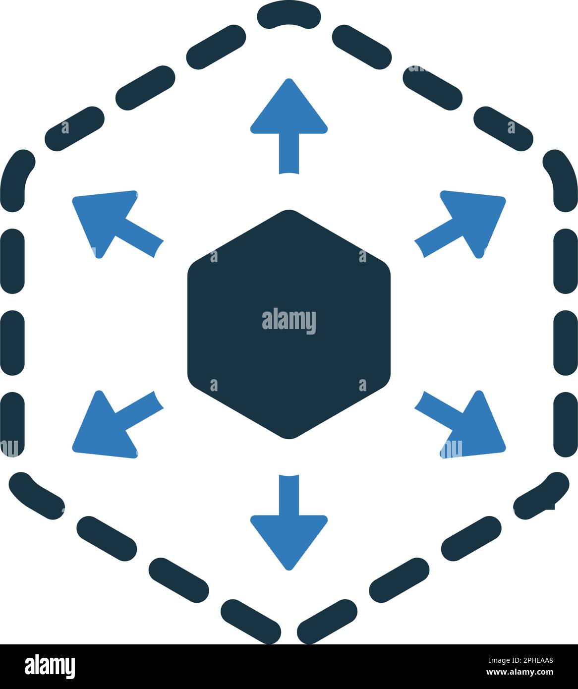 Define, delimit, delimitation icon. is use in designing and developing