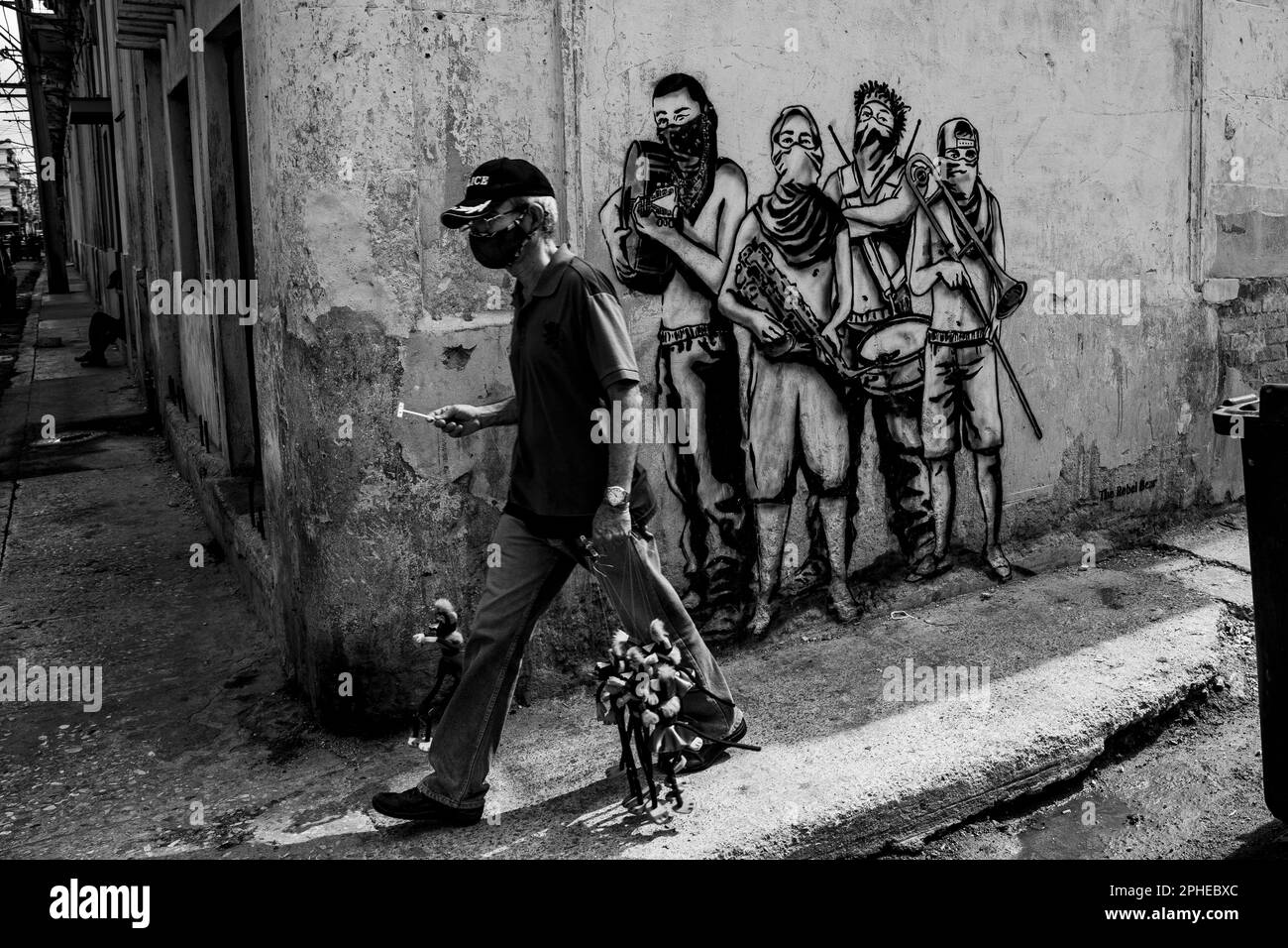 Music war grafiti in Habana, Cuba Stock Photo