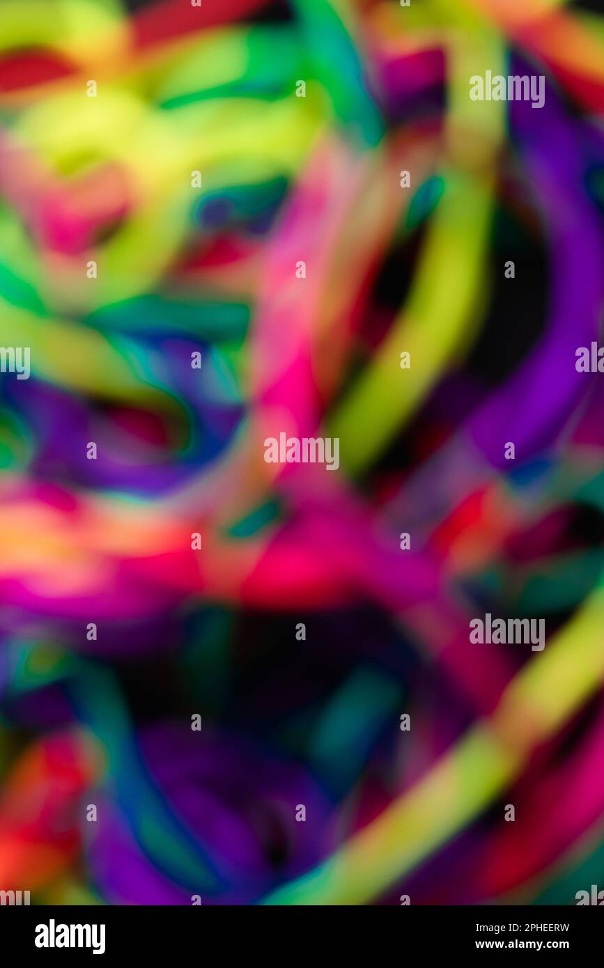 Blurred multicolored lines in background Stock Photo