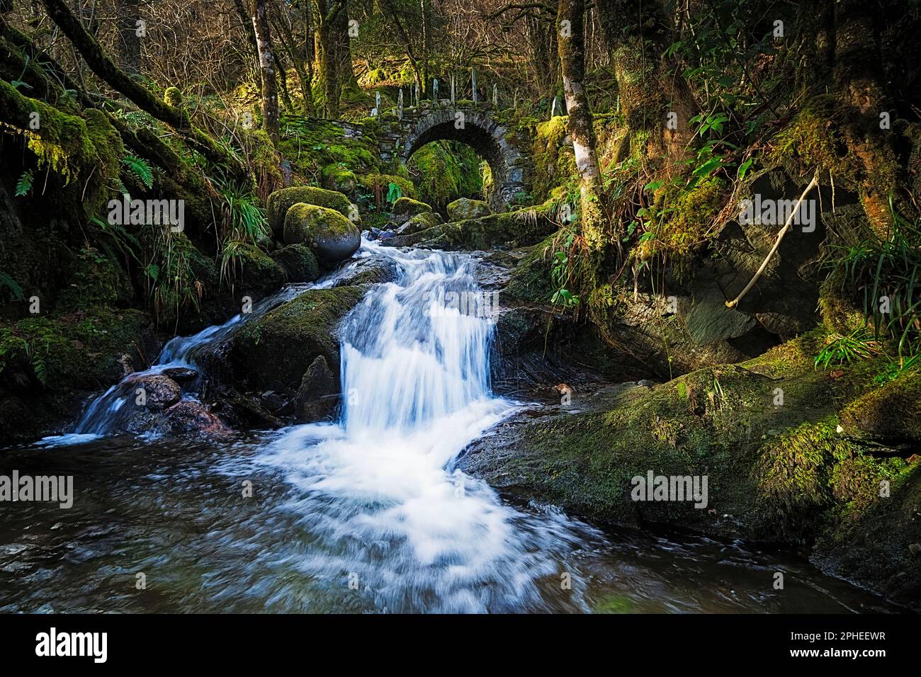 Magical Fairy Bridge of Glen Creran. Stock Photo
