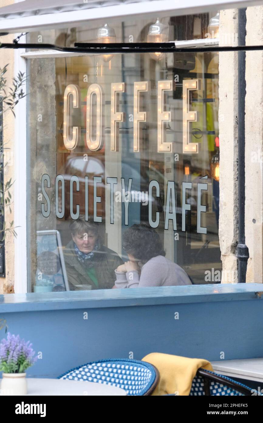 Views around Bath City Centre. Window of the society Cafe Stock Photo ...