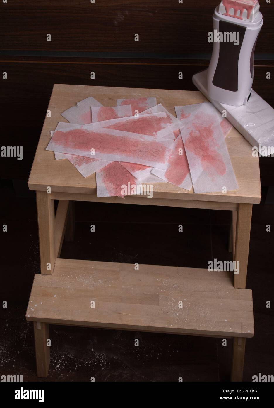 photo of used waxing strips at home Stock Photo Alamy