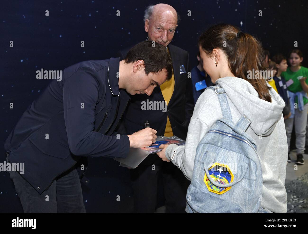 Transinne, Belgium. 28th Mar, 2023. Belgian future astronaut Raphael ...