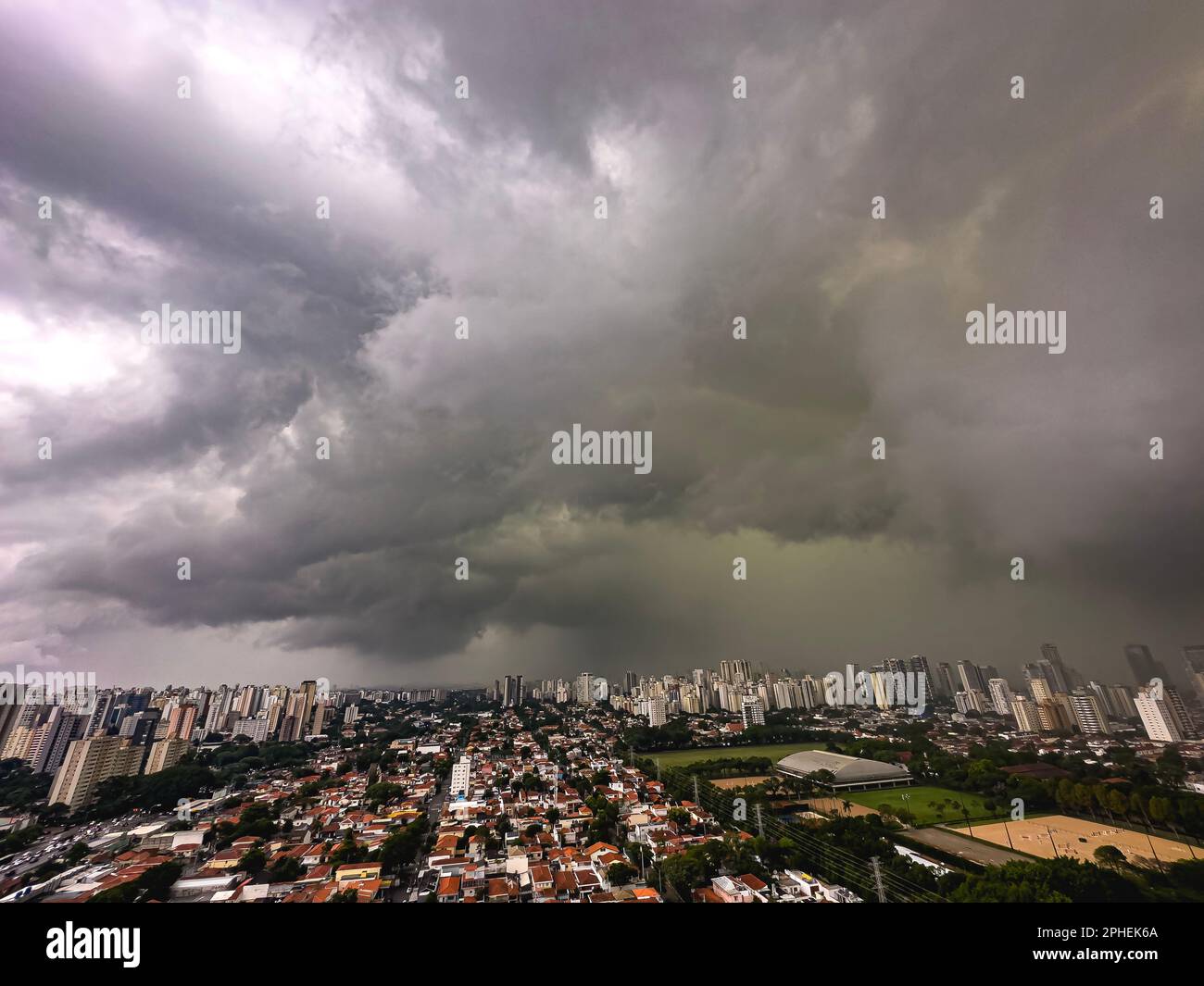 Storm in the big city. City of Sao Paulo, Brazil. Stock Photo