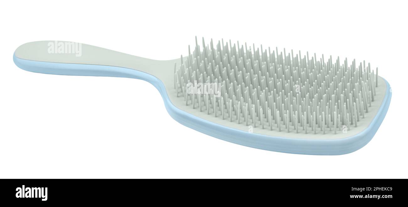 Detangler hairbrush isolated on white background Stock Photo