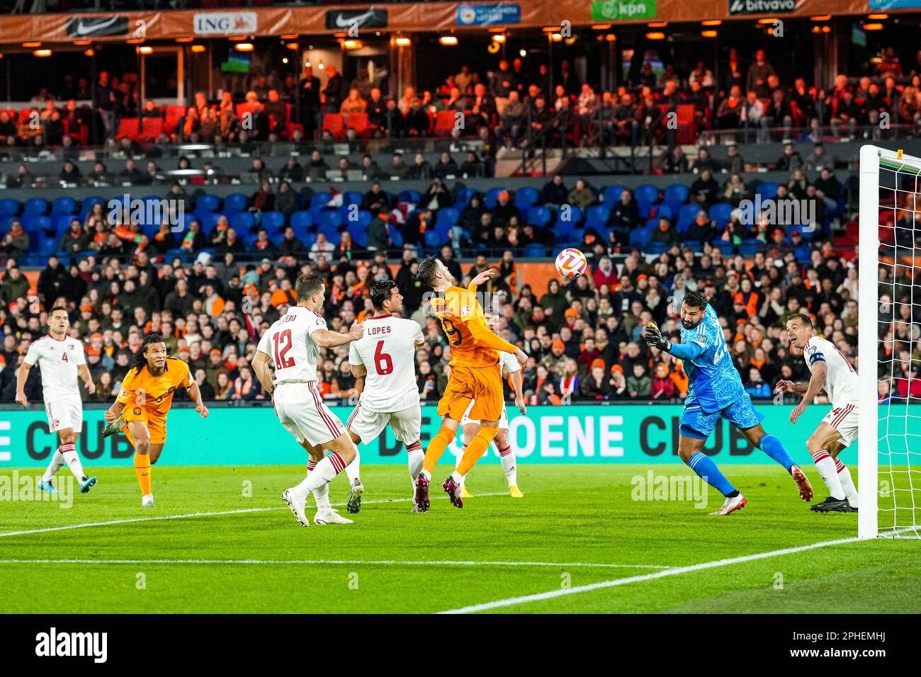 Rotterdam Nathan Ake of Holland scores the 20 during the match between The Netherlands v