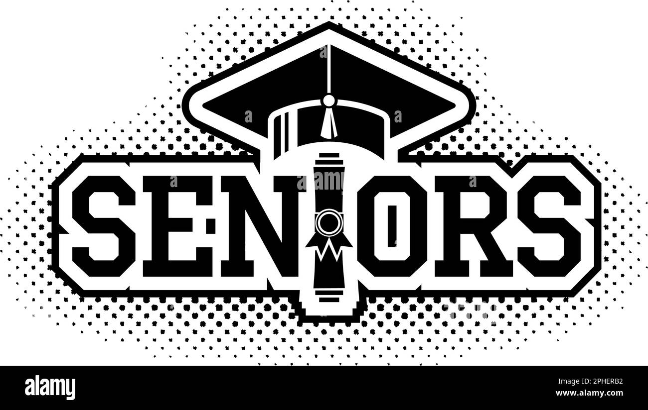 Graduation class seniors icon. The concept of decorate congratulation ...