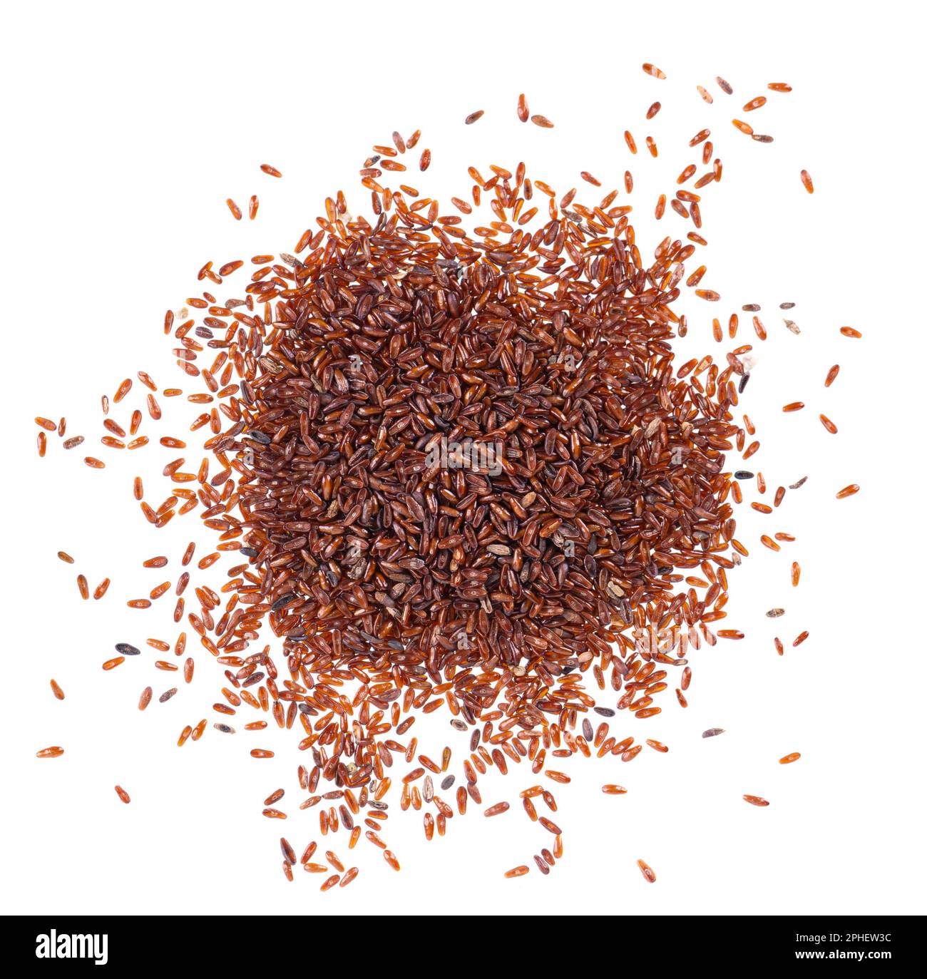 Psyllium seeds isolated on white background. Plantain. Plantago