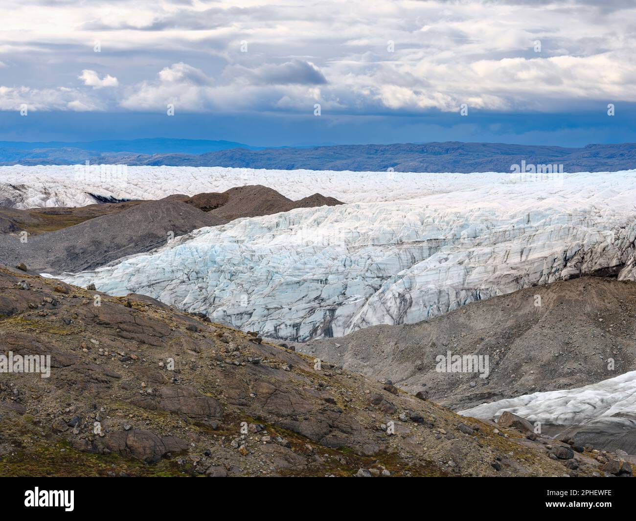 Edge and terminal moraine of the melting Greenland ice sheet at the Edge and terminal moraine of the melting Greenland ice sheet at the