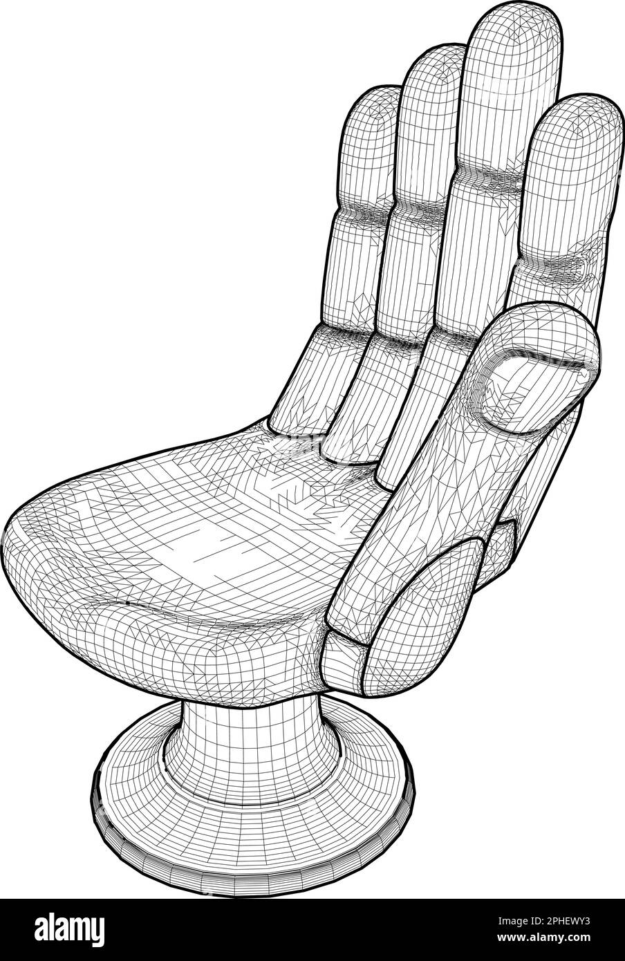 Chair Buddha Hand Vector. Illustration Isolated On White