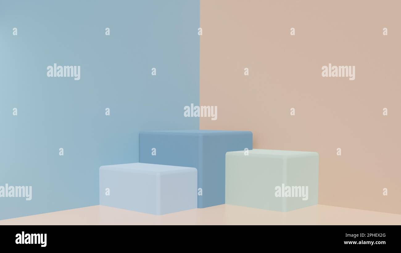3d product display podium scene with the geometric platform. 3d ...