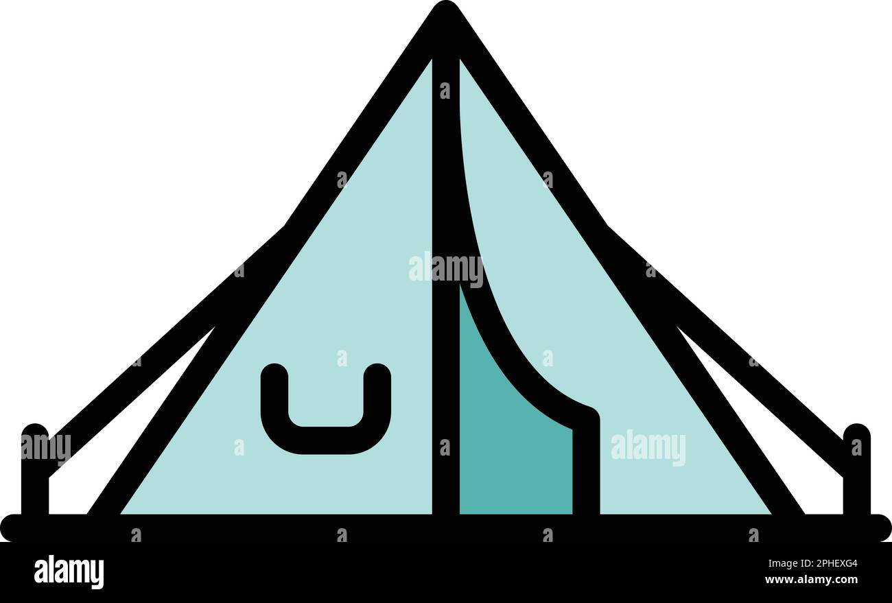 Hiking tent icon. Outline Hiking tent vector icon for web design ...