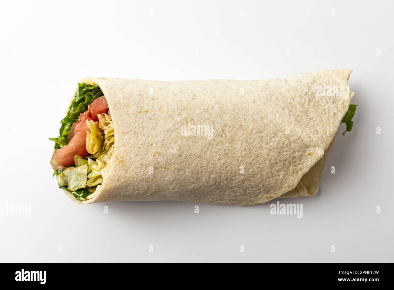 Chicken wrap on a white background Stock Photo