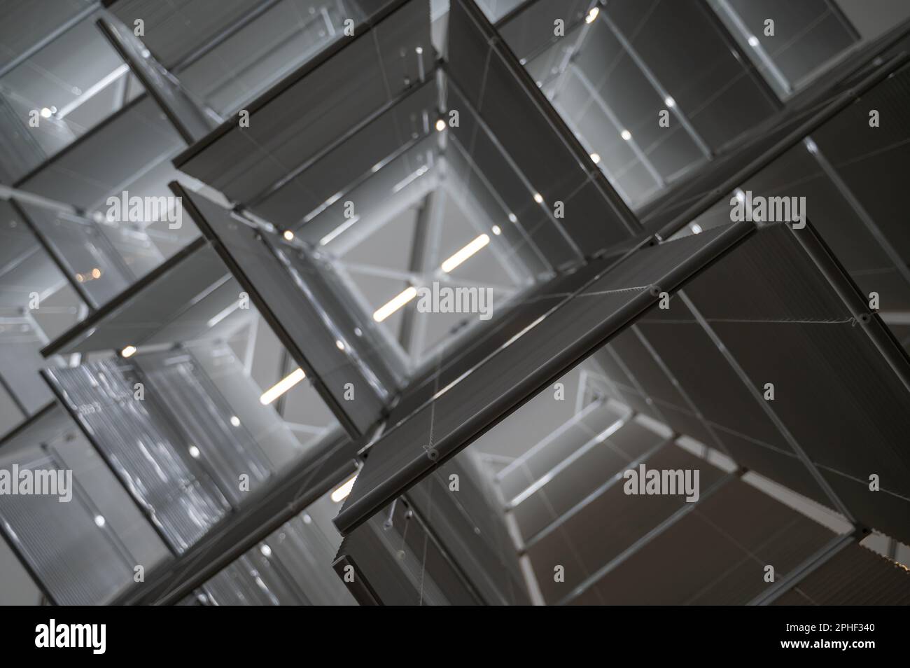 Abstract geometrical composition with light. Background for tech, business and IT Stock Photo