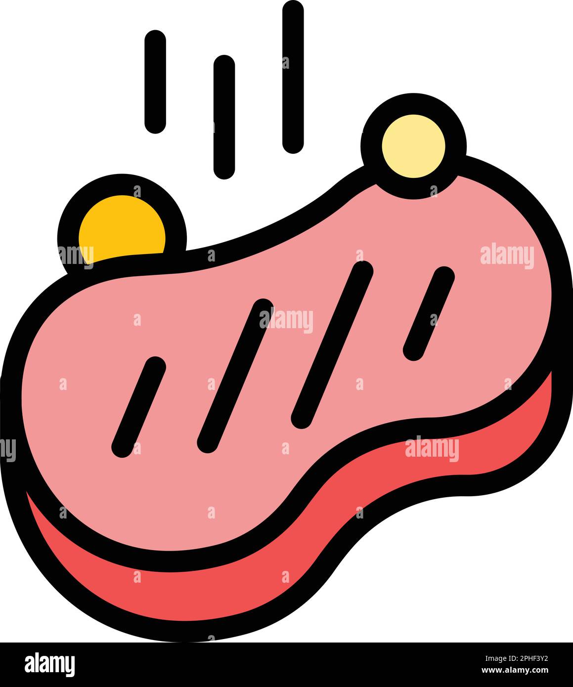 Grilled Steak Icon Outline Grilled Steak Vector Icon For Web Design Isolated On White