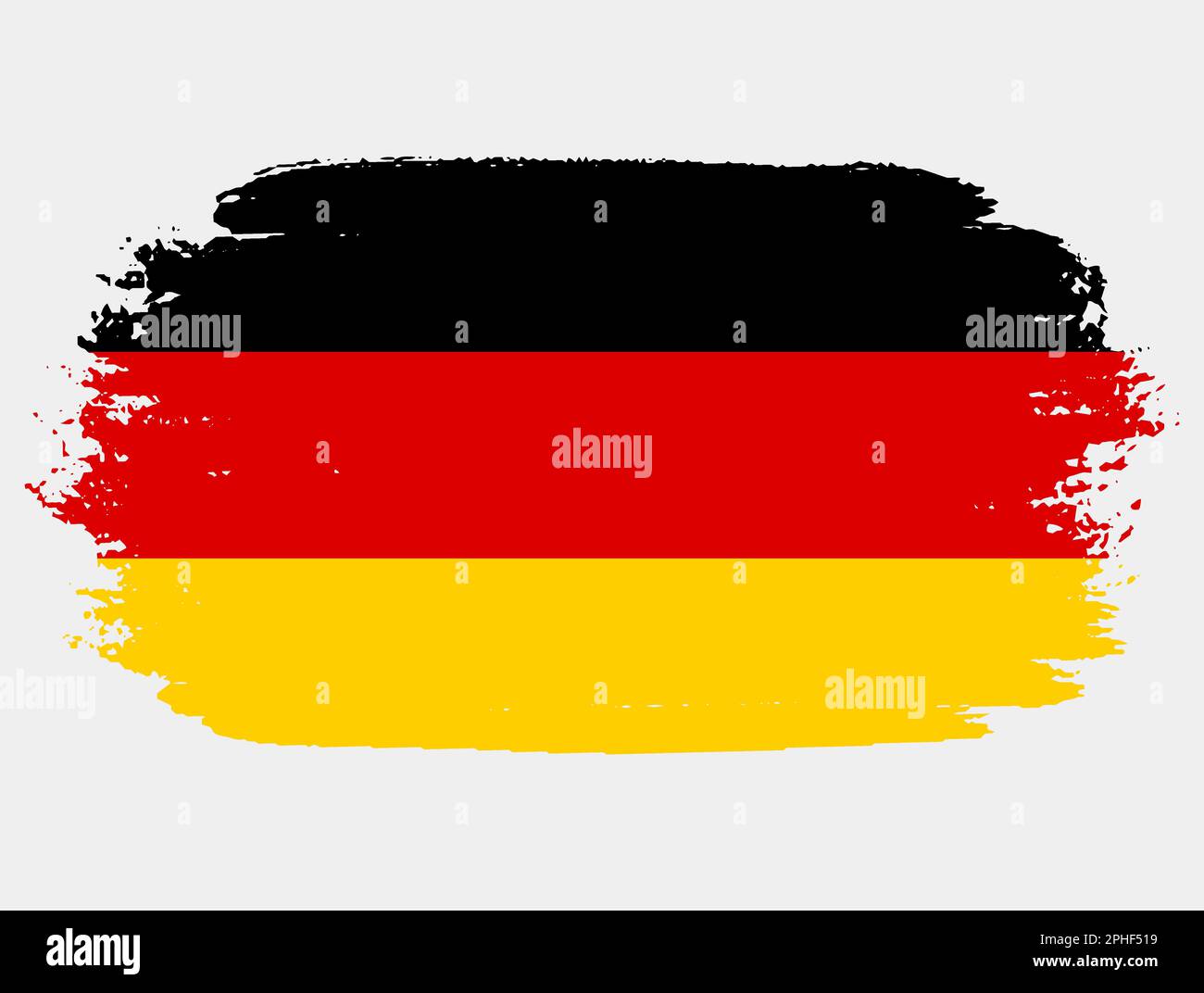 Artistic grunge brush flag of Germany isolated on white background ...