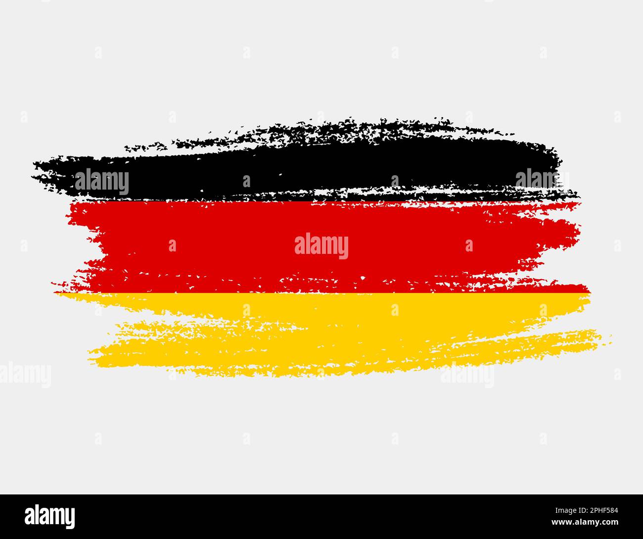 Artistic grunge brush flag of Germany isolated on white background ...