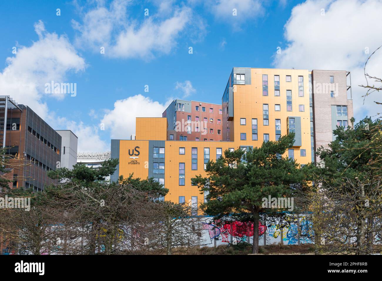 Student buildings by Eastside City Park and Millennium