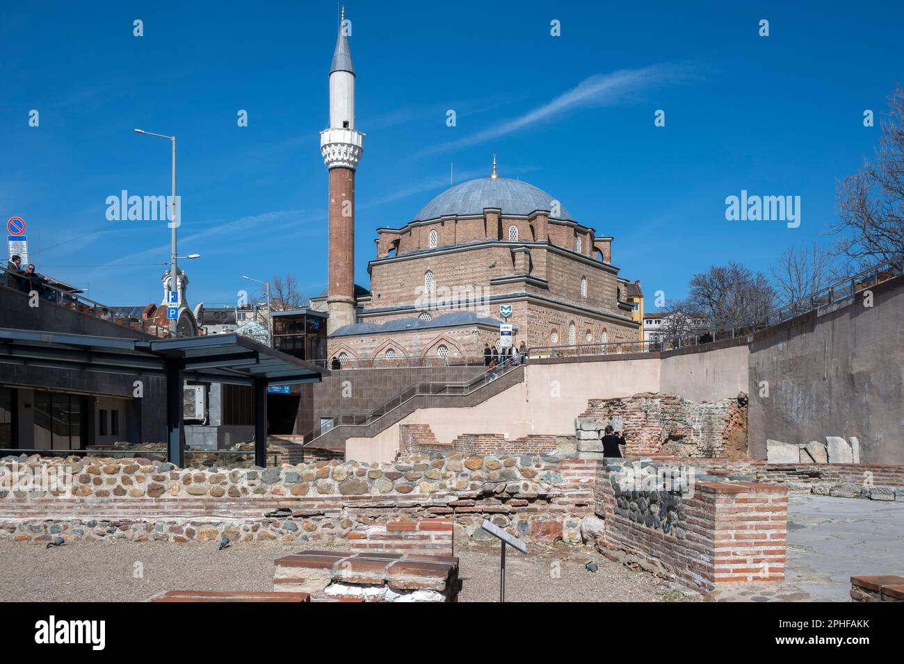 SOFIA, BULGARIA- MARCH 19, 2023: Banya Bashi Mosque And Ruins Of ...