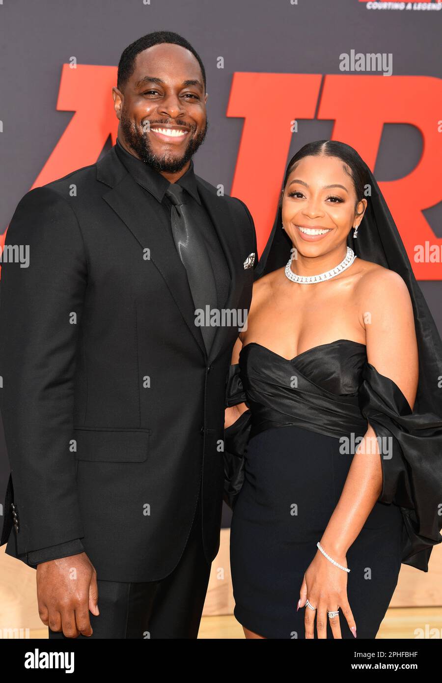 LOS ANGELES, CALIFORNIA - MARCH 27: (L-R) Nick Jones Jr. and Bresha