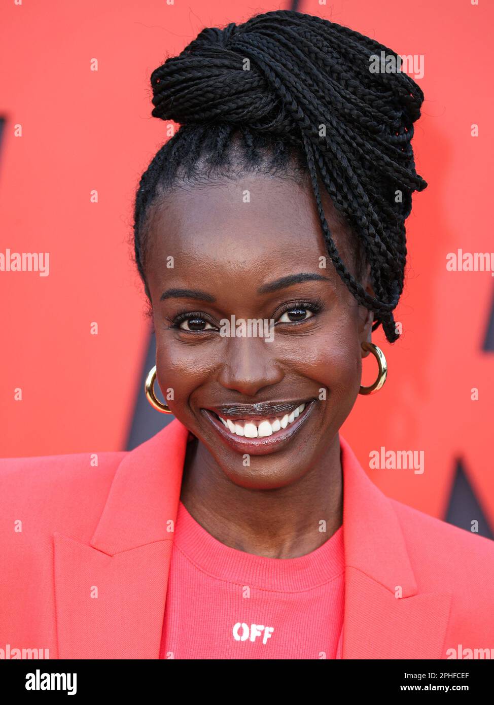WESTWOOD, LOS ANGELES, CALIFORNIA, USA - MARCH 27: Anna Diop arrives at