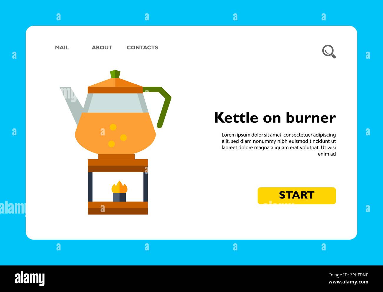 Steaming tea kettle Stock Vector Images - Alamy
