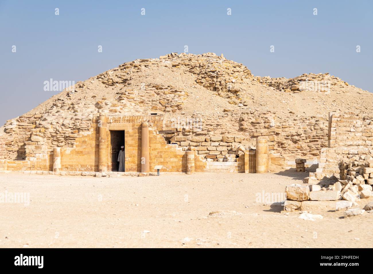 The North Pavilion area of the Djoser Pyramid complex at the Saqqara Necropolis in Giza, Egypt Stock Photo