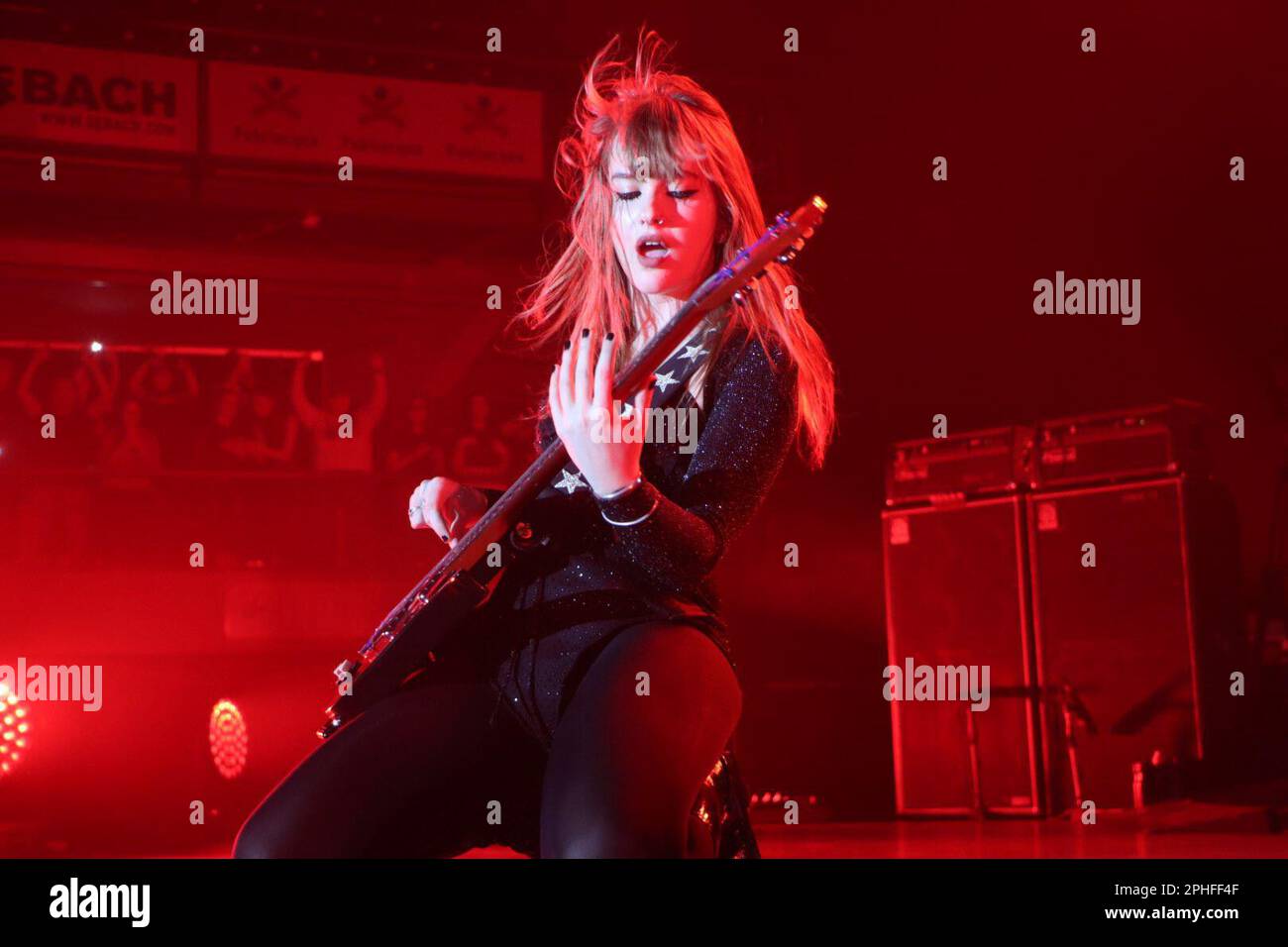Florence, Italy. 26th Mar, 2023. Maneskin live in Florence. Rock music sensation is performing in Italy, that was the first of two night in Florence for their Loud Kids Tour. (Photo by Francesca Fiorini Mattei/Pacific Press/Sipa USA) Credit: Sipa USA/Alamy Live News Stock Photo