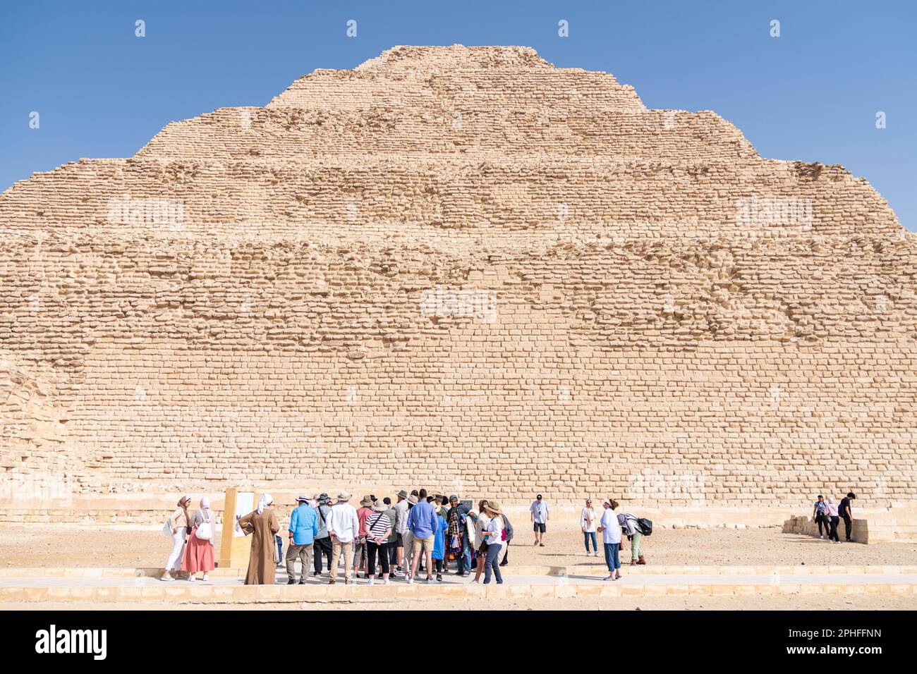 The Step Pyramid at the Saqqara Necropolis in Giza, Egypt Stock Photo