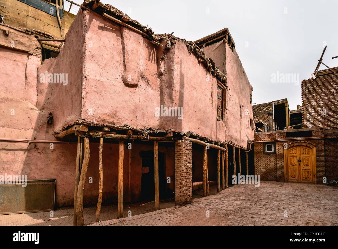 The centuries-old Kashgar Old Town is located in the center of Kashgar. It is a classic representative of Kashgar and Uyghur culture. Stock Photo