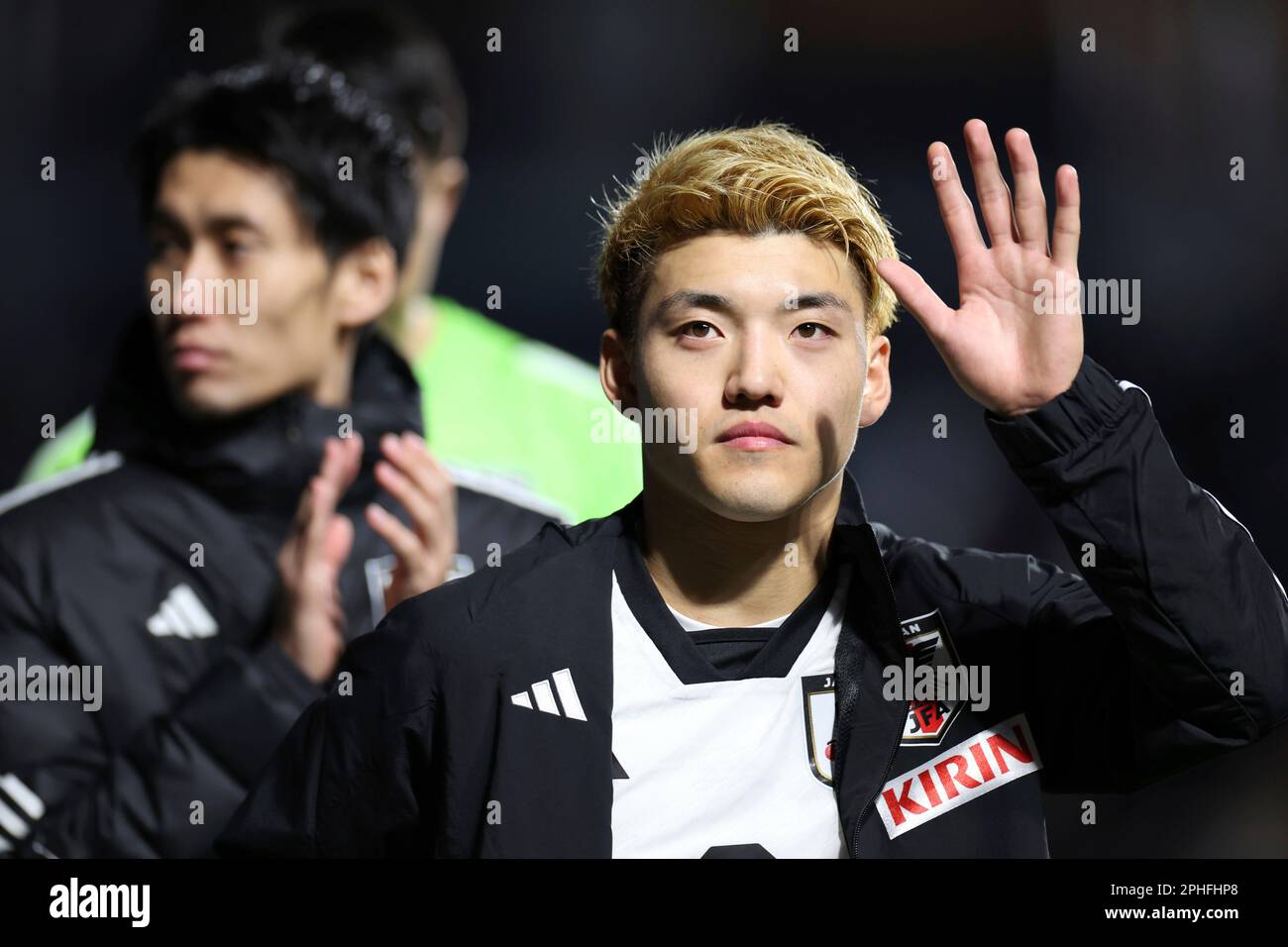 Japan's Ritsu DOAN waves his hand after the KIRIN CHALLENGE CUP 2023 ...