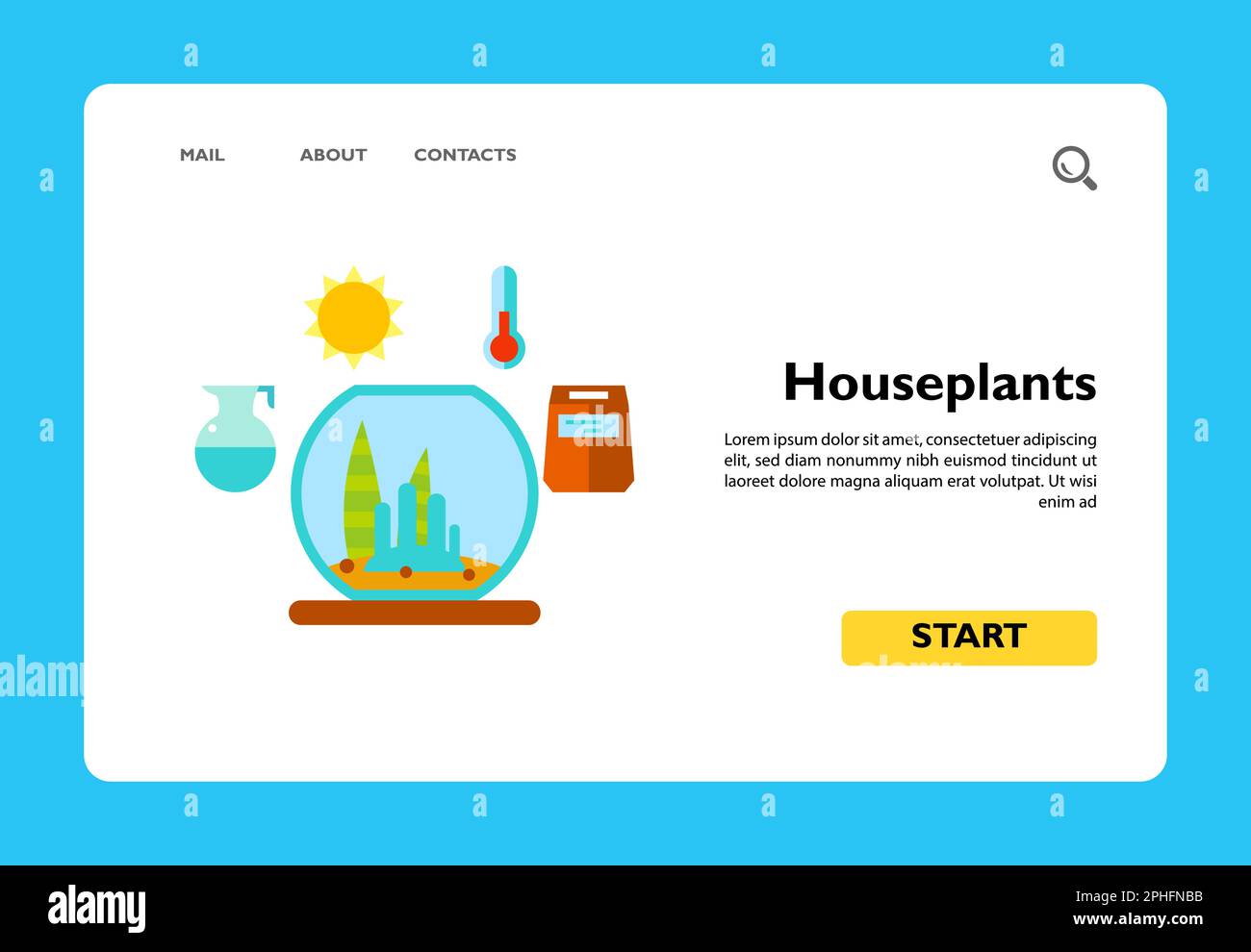 Houseplants care concept icon Stock Vector Image & Art - Alamy