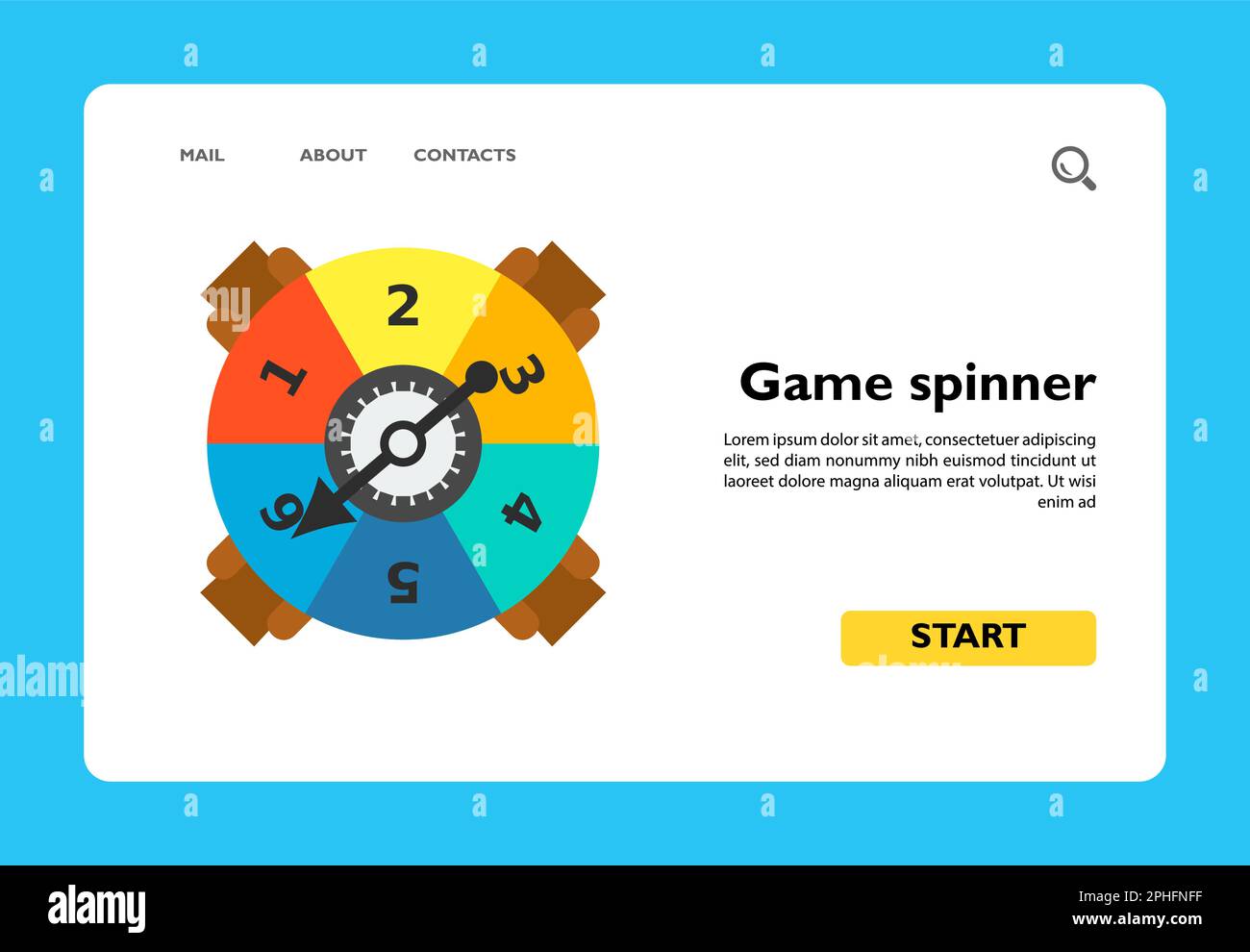 Game spinner with numbers and arrow icon Stock Vector Image & Art - Alamy