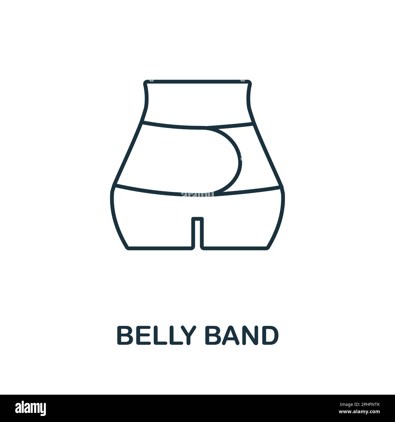 Belly Band line icon. Monochrome simple Belly Band outline icon for templates, web design and