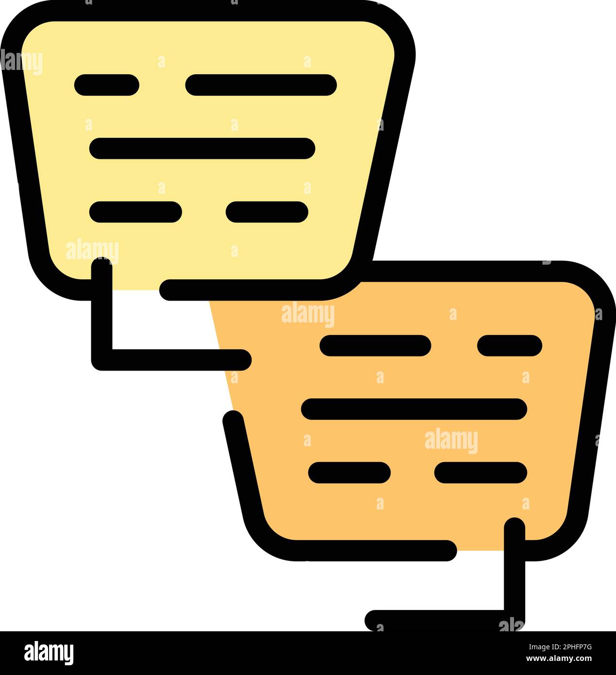 Communication chat icon. Outline Communication chat vector icon for web ...