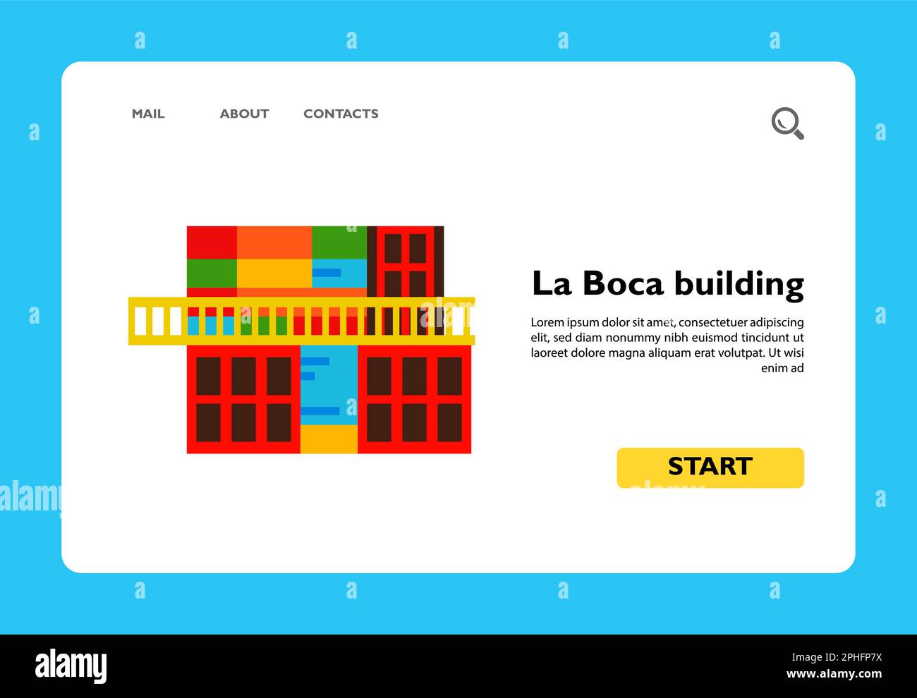 La Boca building icon Stock Vector