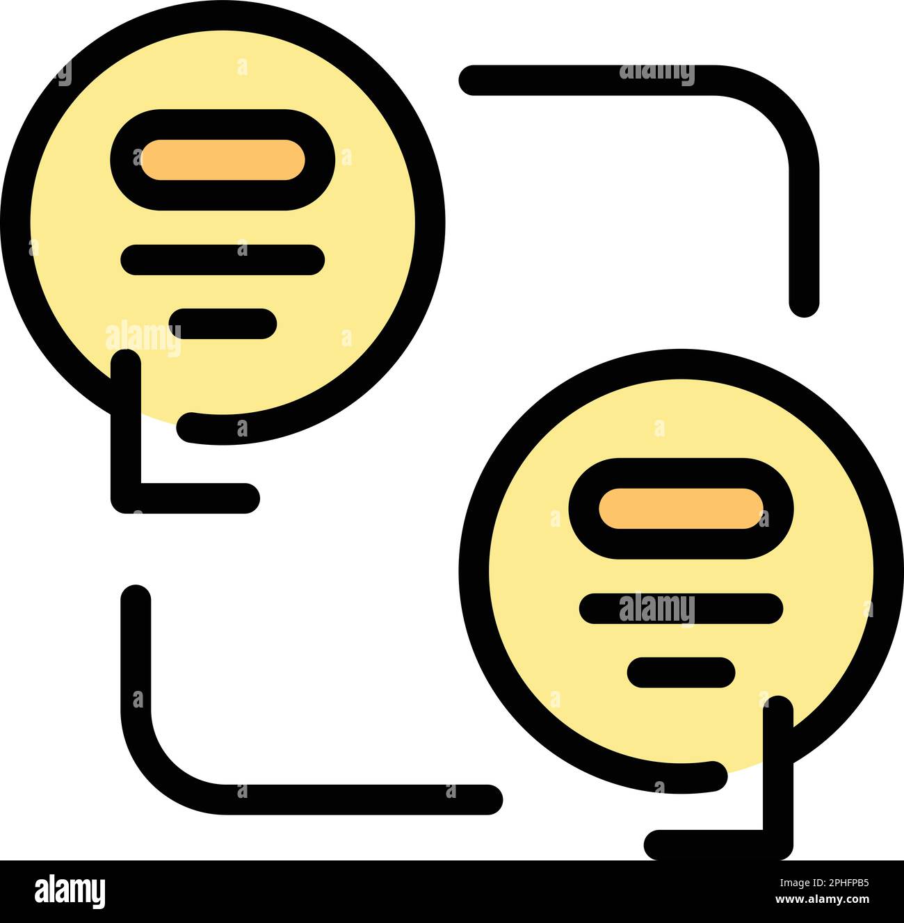 Network messenger icon. Outline Network messenger vector icon for web ...