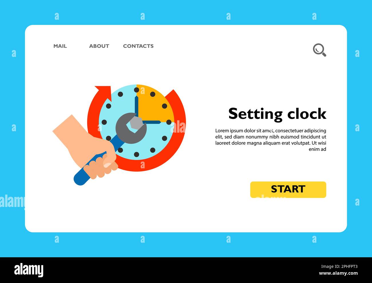 Hand setting clock vector icon Stock Vector Image & Art Alamy