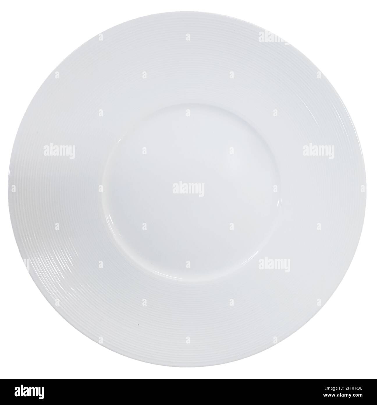 Empty plate isolated on white background Stock Photo - Alamy
