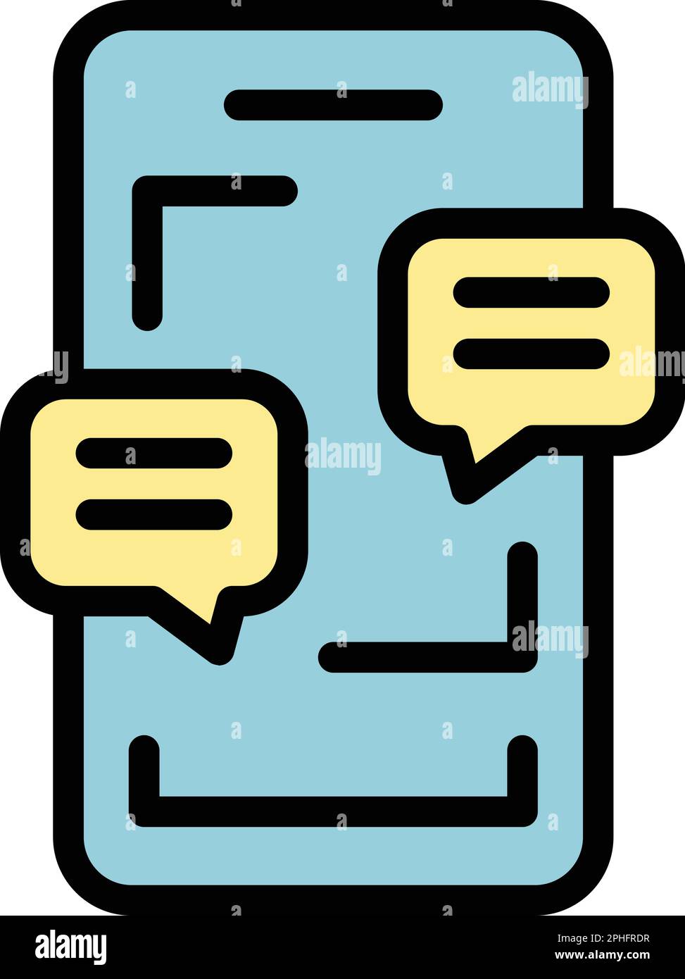 Gadget chatting icon. Outline Gadget chatting vector icon for web design  isolated on white background color flat Stock Vector Image \u0026 Art - Alamy, image size:973x1390