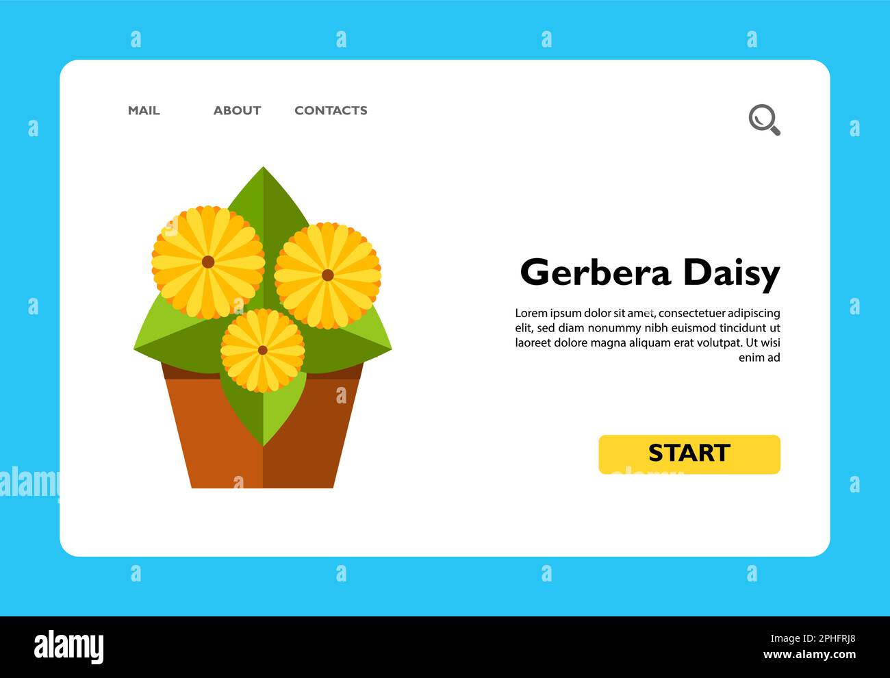 Gerbera Daisy Icon Stock Vector Image & Art Alamy