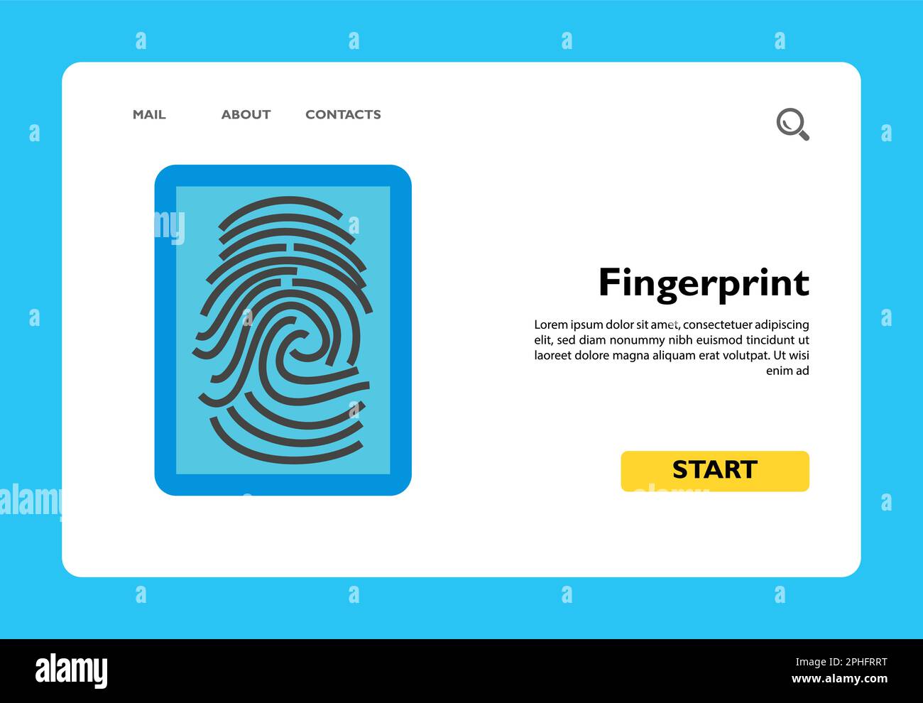 Fingerprint identification icon Stock Vector Image & Art - Alamy