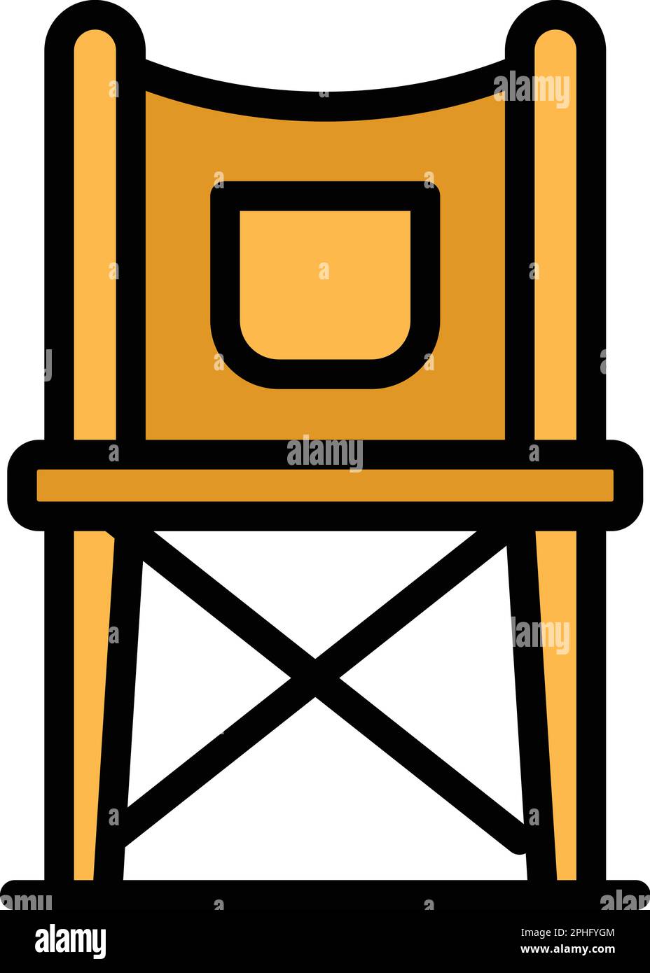 Safari chair icon. Outline Safari chair vector icon for web design