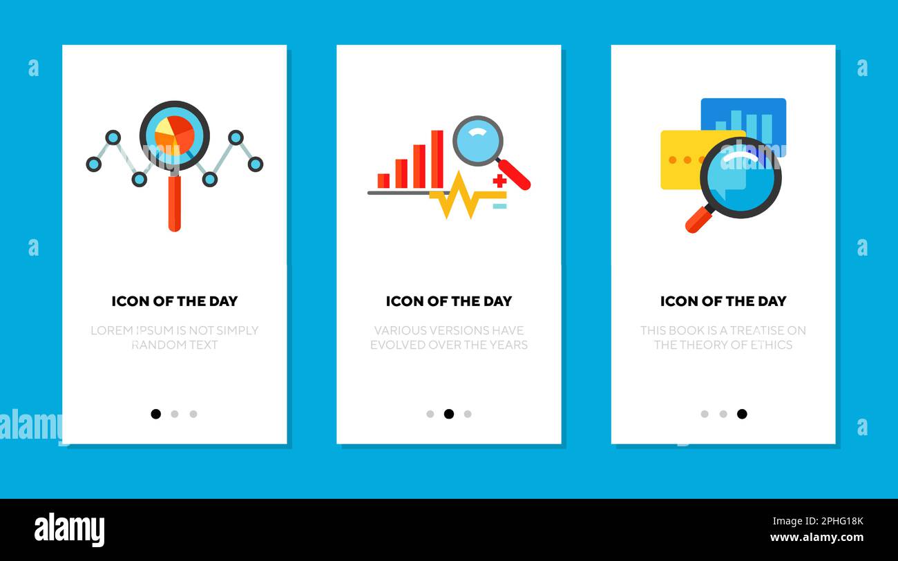 Data research flat icon set Stock Vector Image & Art - Alamy