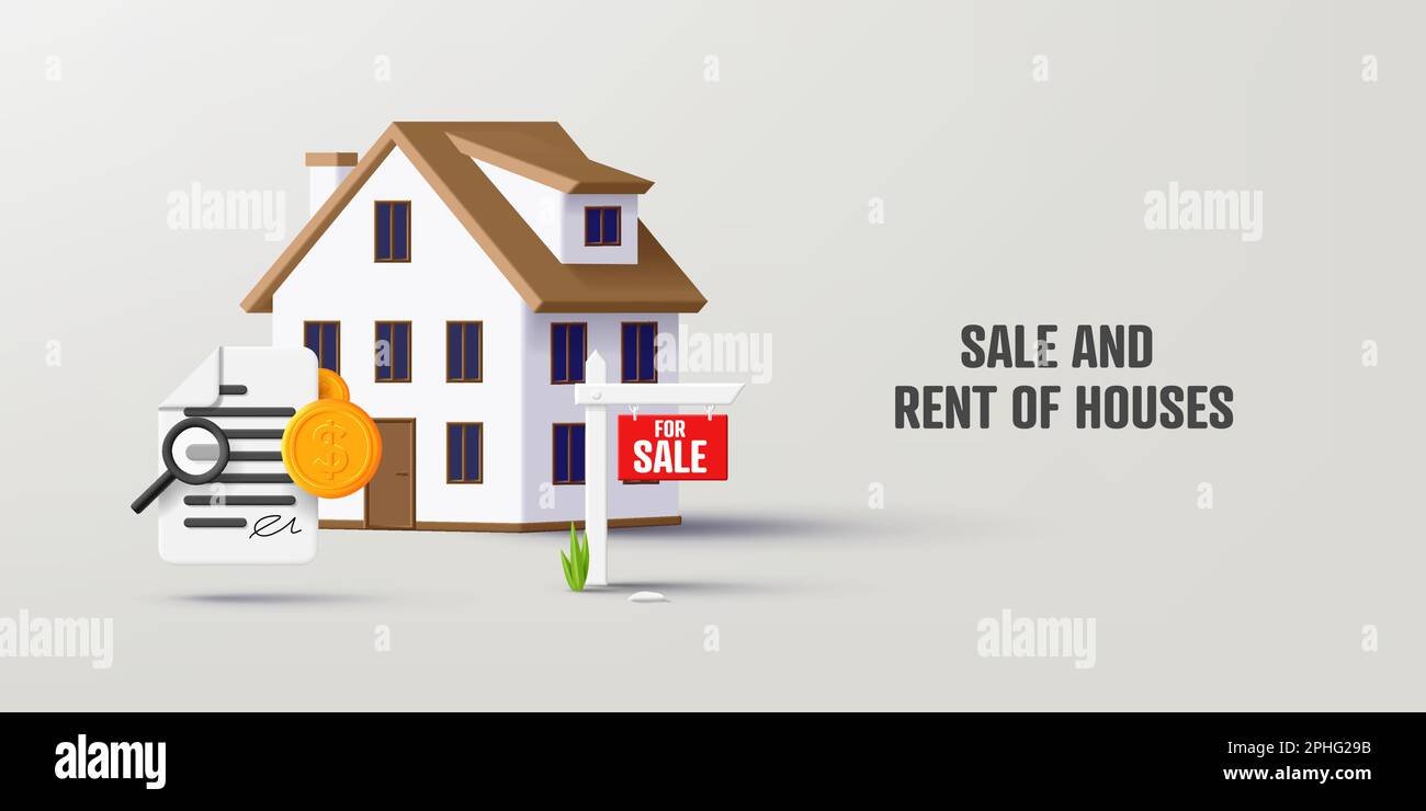 Commercial real estate sign building sale lease Stock Vector Images - Alamy