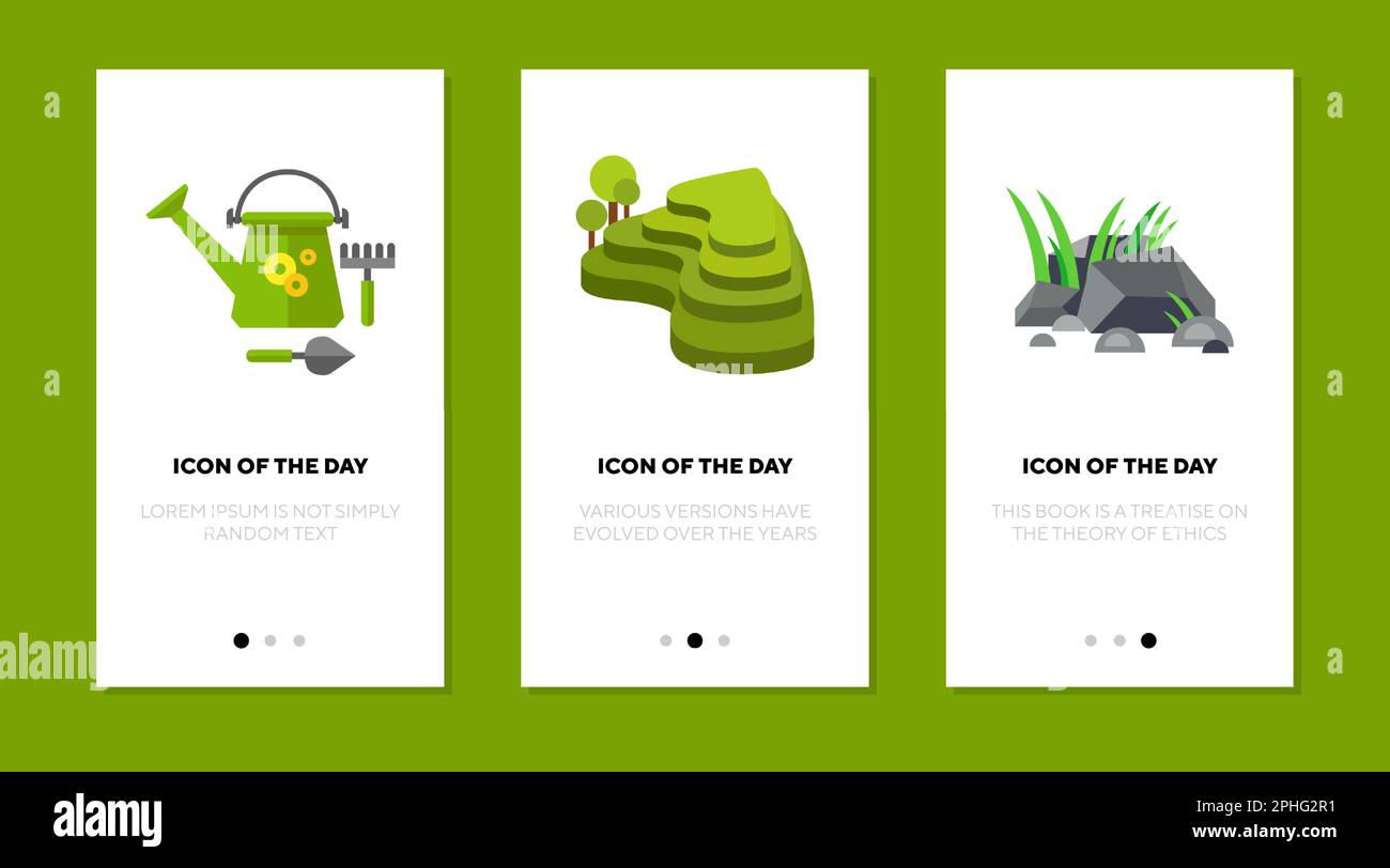 Rock garden with landscaping Stock Vector Images - Alamy