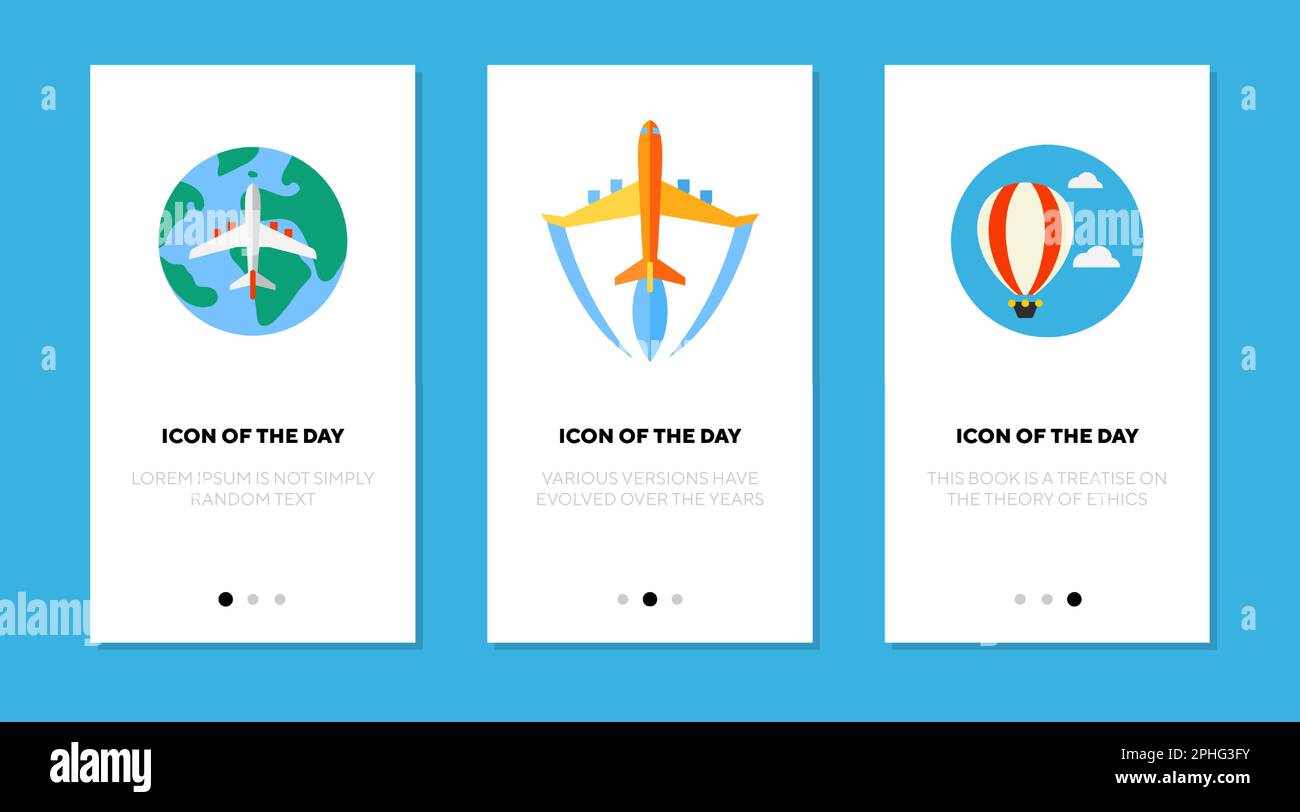 Plane flat icon set Stock Vector Image & Art - Alamy