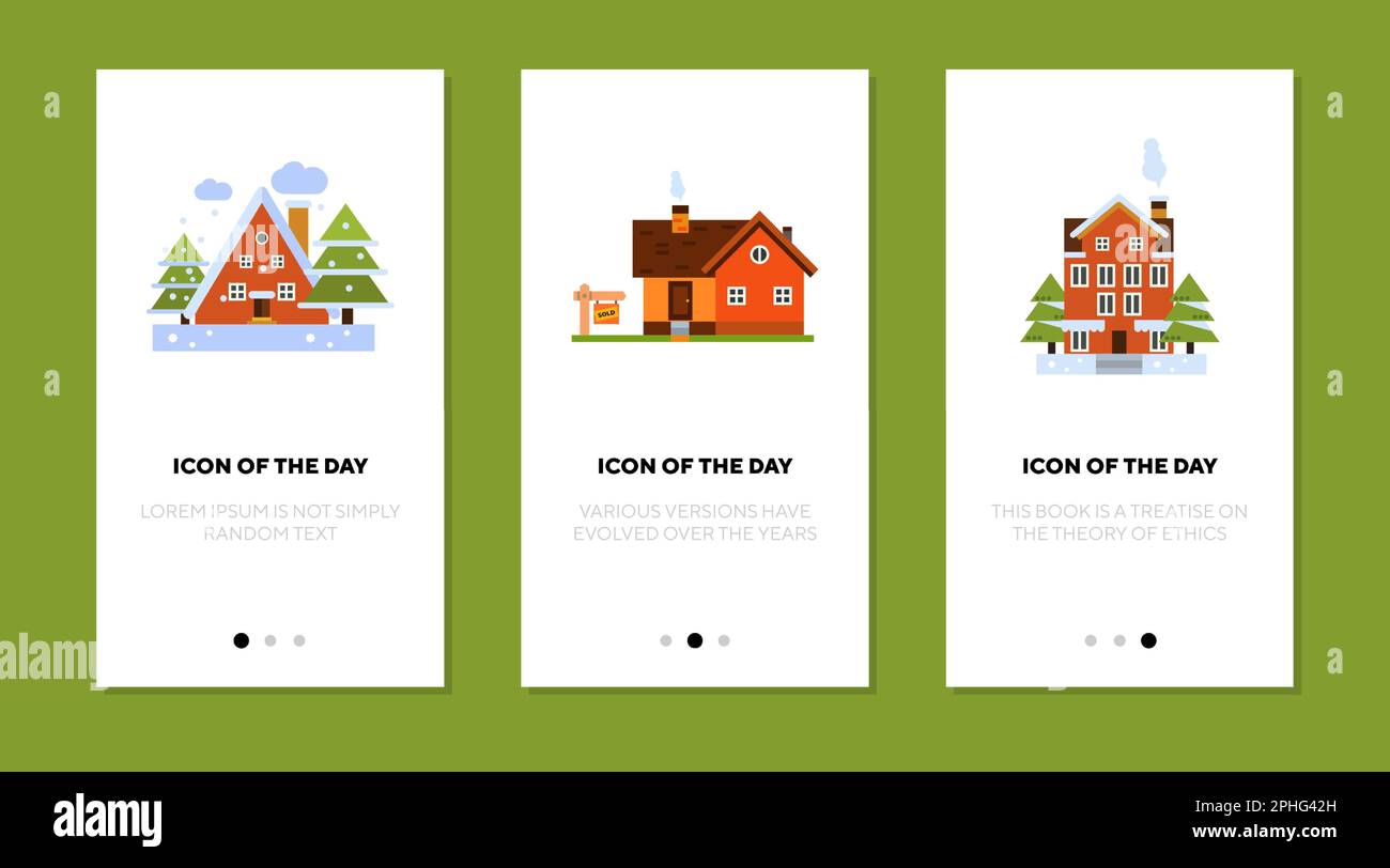 Houses for sale thin flat icon set Stock Vector Image & Art Alamy