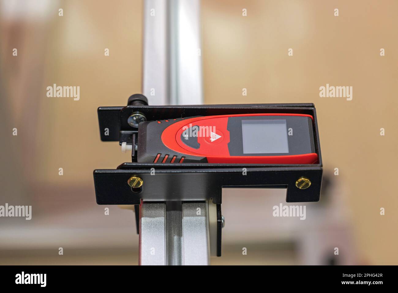 Laser Distance Measurer Meter Optical Device Technology Stock Photo Alamy